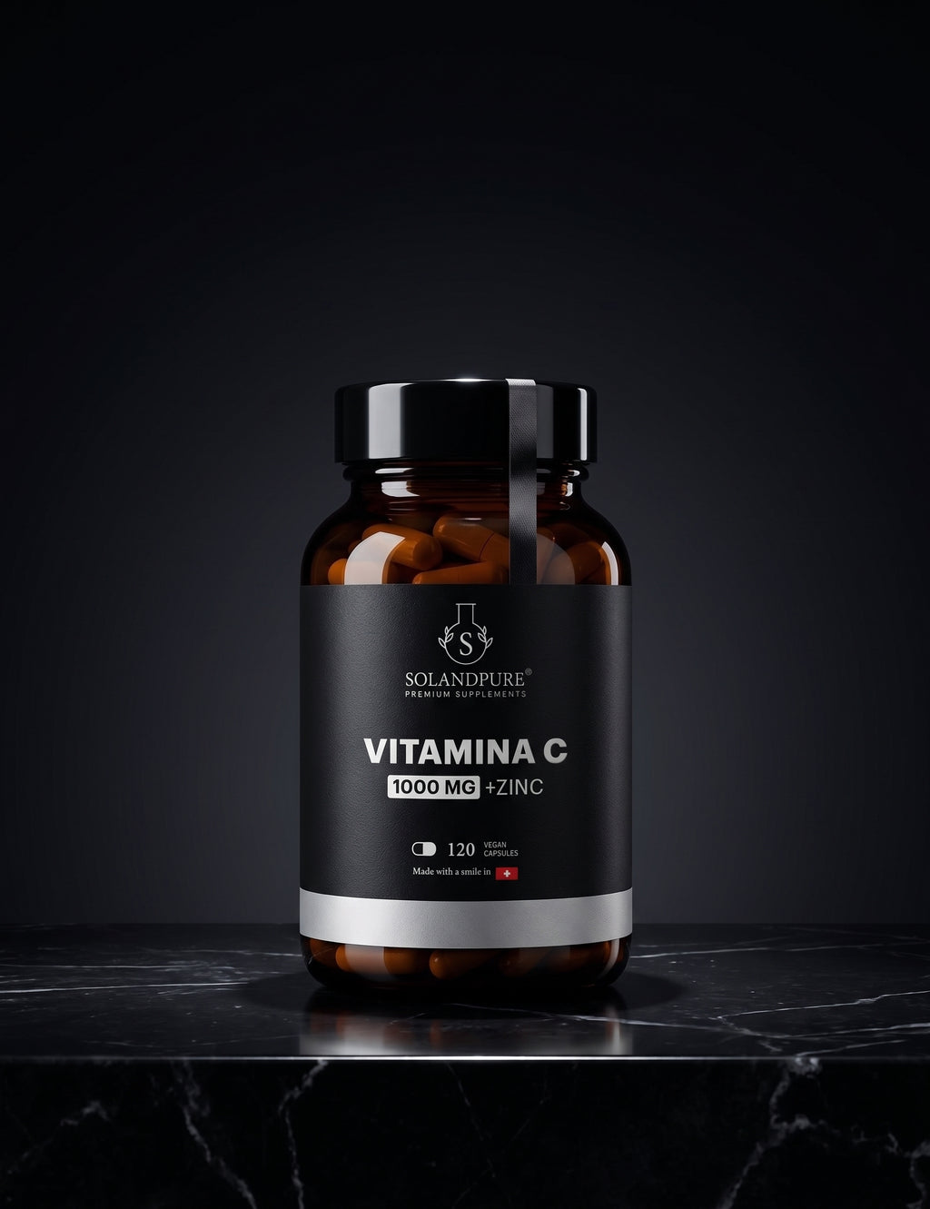 Vitamina C 1000 mg + Zinc · 120 cápsulas veganas