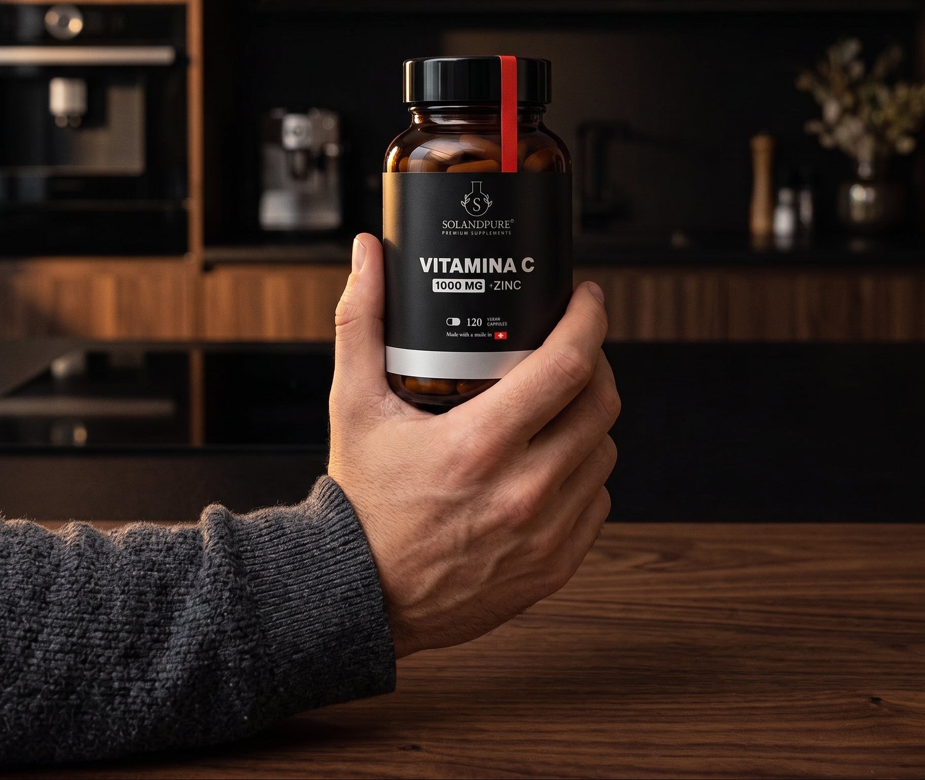 Vitamina C 1000 mg + Zinc · 120 cápsulas veganas
